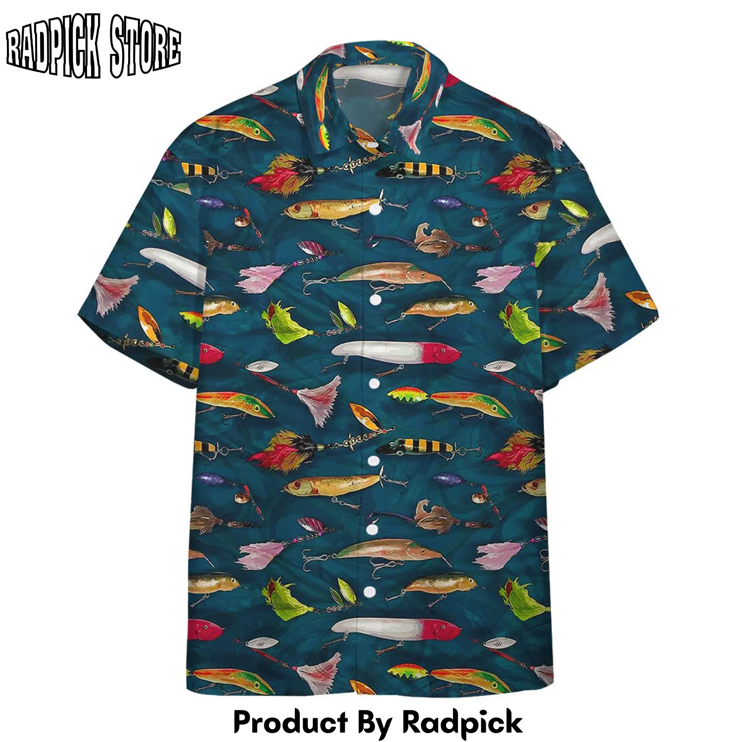 Radpick 3d fishing lures custom hawaii shirt rp292834